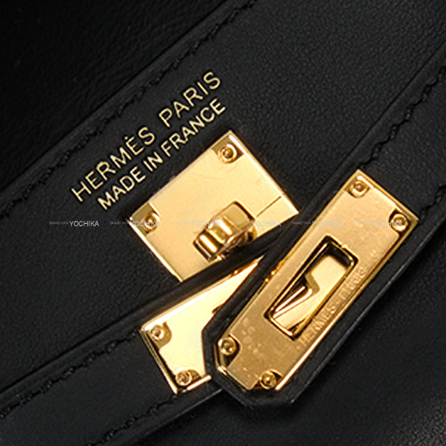 HERMES bag charm Kelly Festival Noir (Black) Veau Swift Gold HW Stamp K[BRAND NEW][Authentic]