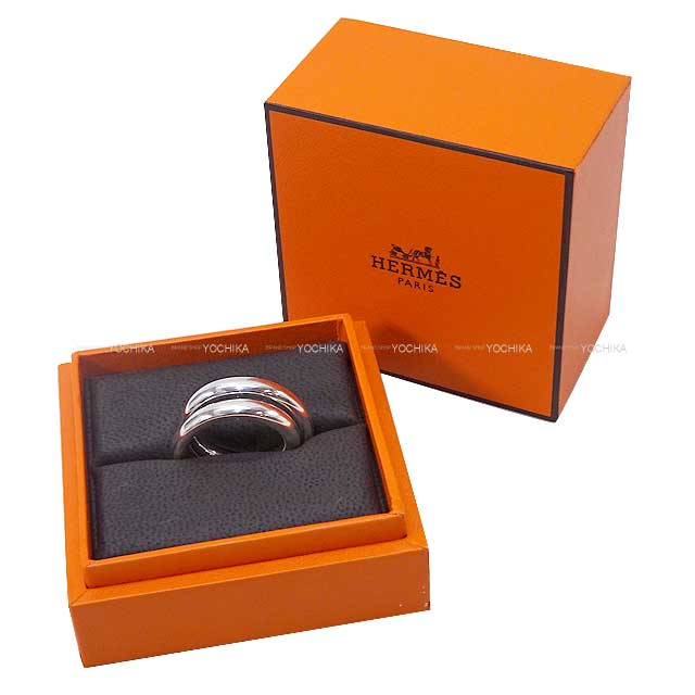 HERMES ring Vertige Silver Silver925 (SV925 Ag925) #51 Silver HW[EXCELLENT][Authentic]