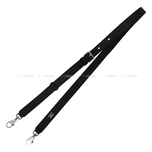 HERMES shoulder strap Bandouliere Astrap 20mm Noir (Black) Veau Swift Silver HW Stamp K[BRAND NEW][Authentic]