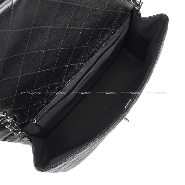 CHANEL Shoulder bag Jumbo Matelasse COCO mark chain maxi Noir (Black) Graind Calf(Caviarskin) Silver HW AS4661[BRAND NEW][Authentic]