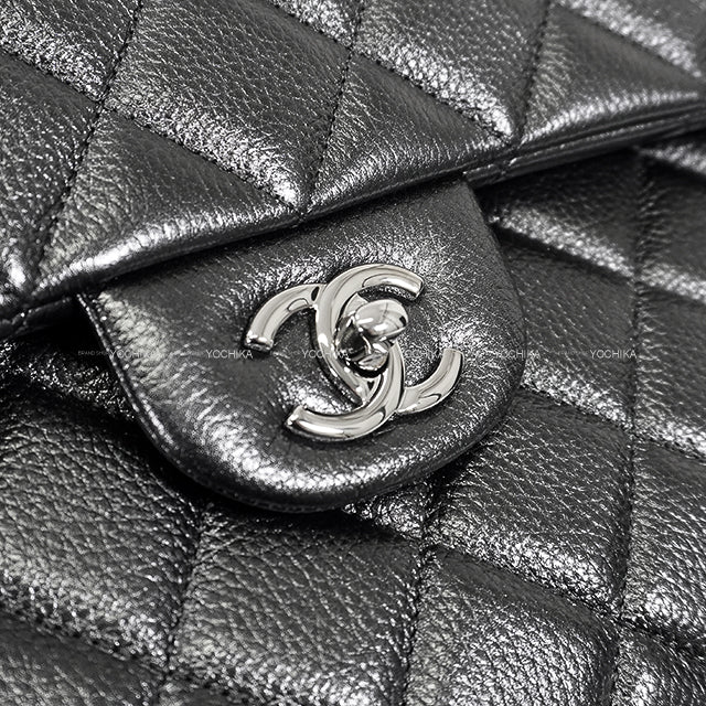 CHANEL Shoulder bag Jumbo Matelasse COCO mark chain maxi Noir (Black) Graind Calf(Caviarskin) Silver HW AS4661[BRAND NEW][Authentic]