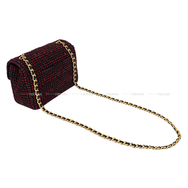 24-25AW CHANEL Shoulder bag Matelasse Coco mark Chain Mini Red Tweed Antique Gold HW AS5026[BRAND NEW][Authentic]