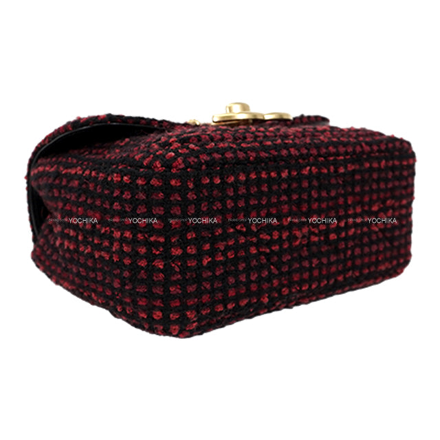 24-25AW CHANEL Shoulder bag Matelasse Coco mark Chain Mini Red Tweed Antique Gold HW AS5026[BRAND NEW][Authentic]