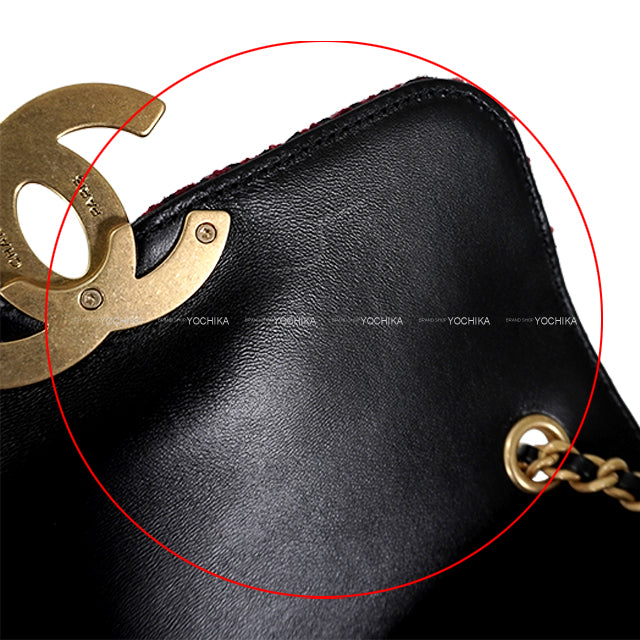 24-25AW CHANEL Shoulder bag Matelasse Coco mark Chain Mini Red Tweed Antique Gold HW AS5026[BRAND NEW][Authentic]