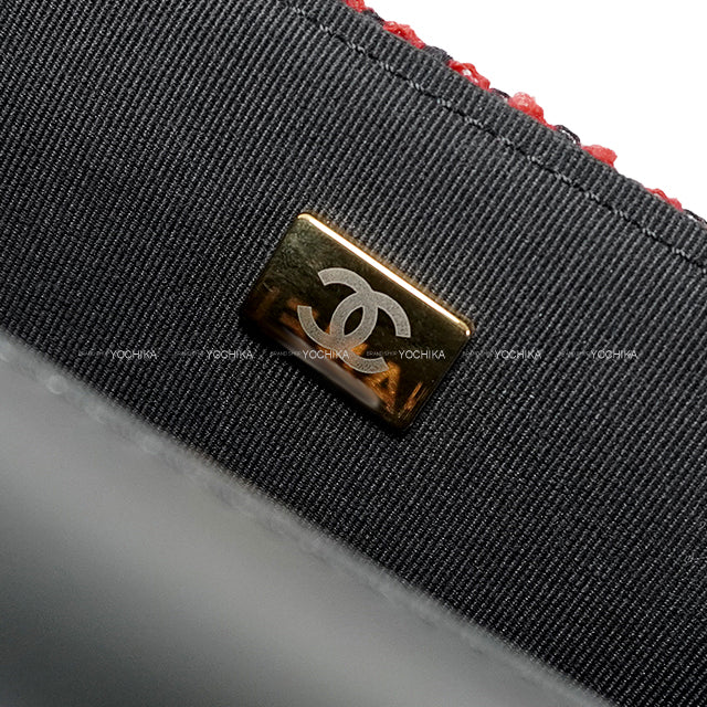 24-25AW CHANEL Shoulder bag Matelasse Coco mark Chain Mini Red Tweed Antique Gold HW AS5026[BRAND NEW][Authentic]