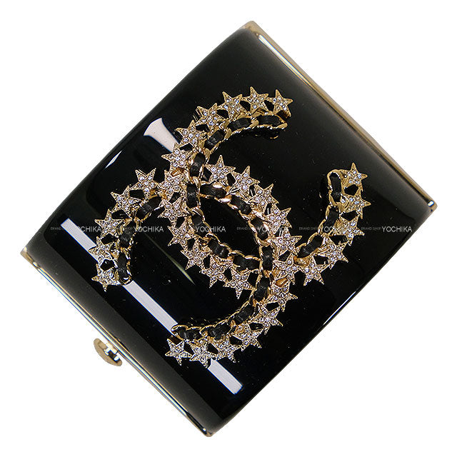 CHANEL bangle COCO mark Star rhinestone Noir (Black) Champagne Gold HW[BRAND NEW][Authentic]