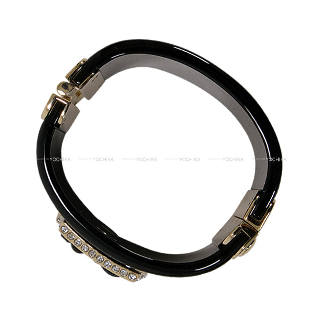 CHANEL bangle No.5 COCO Mark rhinestone Noir (Black) Champagne Gold HW[BRAND NEW][Authentic]