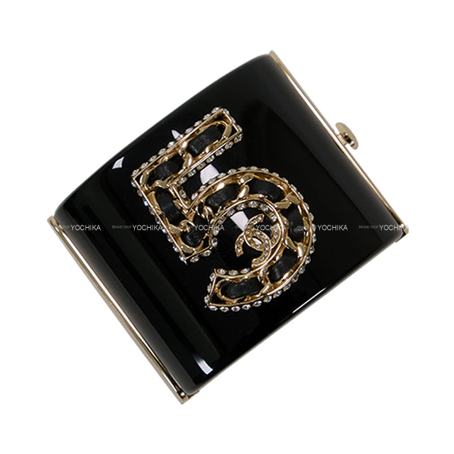 CHANEL bangle No.5 COCO Mark rhinestone Noir (Black) Champagne Gold HW[BRAND NEW][Authentic]