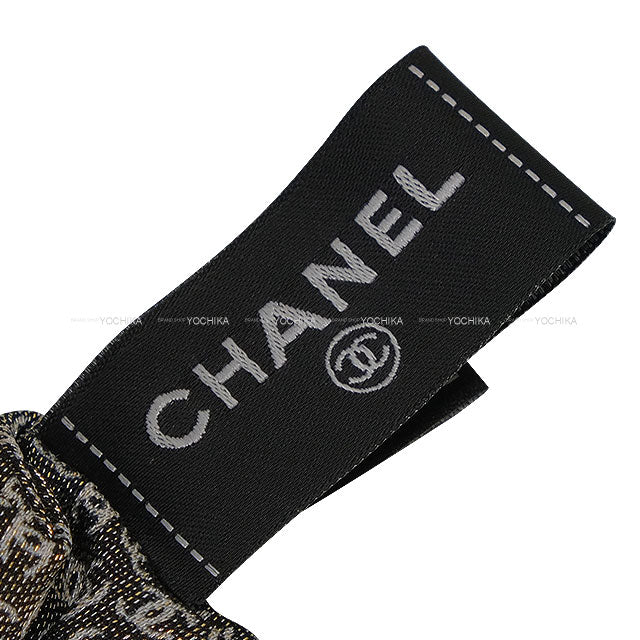 2025AW CHANEL hair accessories Chouchou Coco Mark Noir (Black)/Ivory Silk /Viscose/Polyester AAB193[BRAND NEW][Authentic]