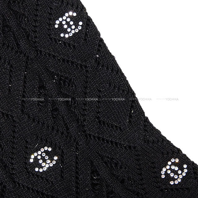 2024AW CHANEL Socks Coco Mark Matlasse mesh Rhinestone Noir (Black) AA9238[BRAND NEW][Authentic]