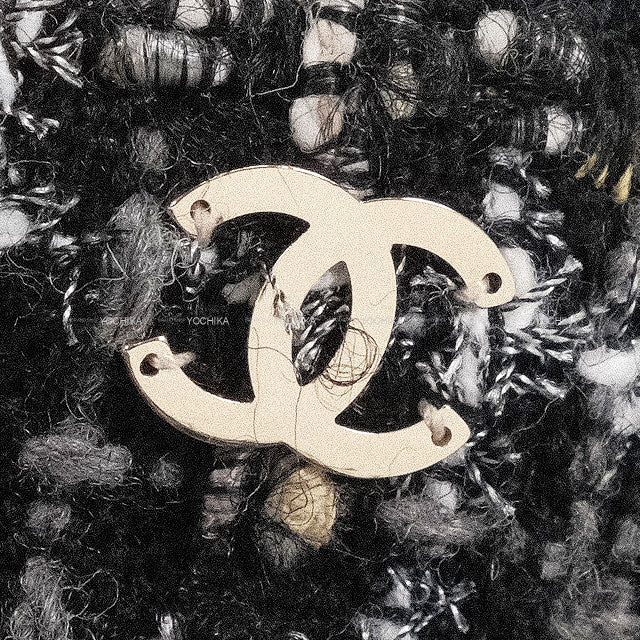 CHANEL Casquette Tweed Cap Coco Mark Noir (Black)/Multicolor Wool Cotton Tweed Silver HW AAA224[BRAND NEW][Authentic]