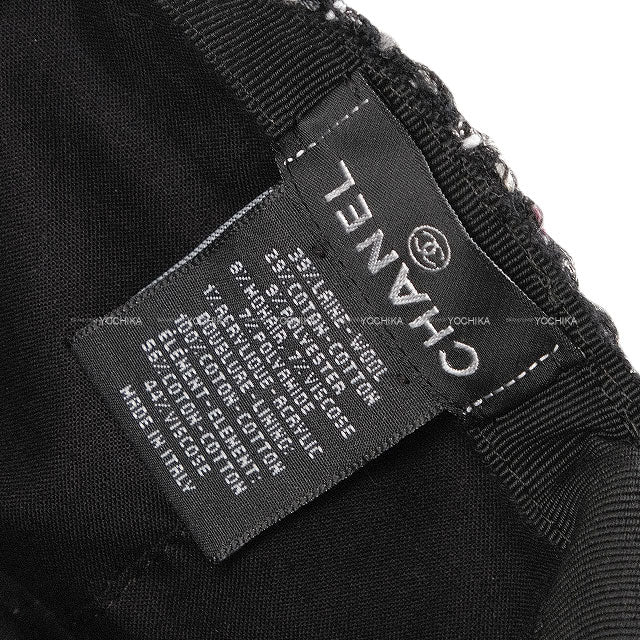 CHANEL Casquette Tweed Cap Coco Mark Noir (Black)/Multicolor Wool Cotton Tweed Silver HW AAA224[BRAND NEW][Authentic]