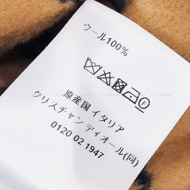 2024AW Dior Cape coat check Logo Button Beige Wool #38 250M63A1624[EXCELLENT][Authentic]