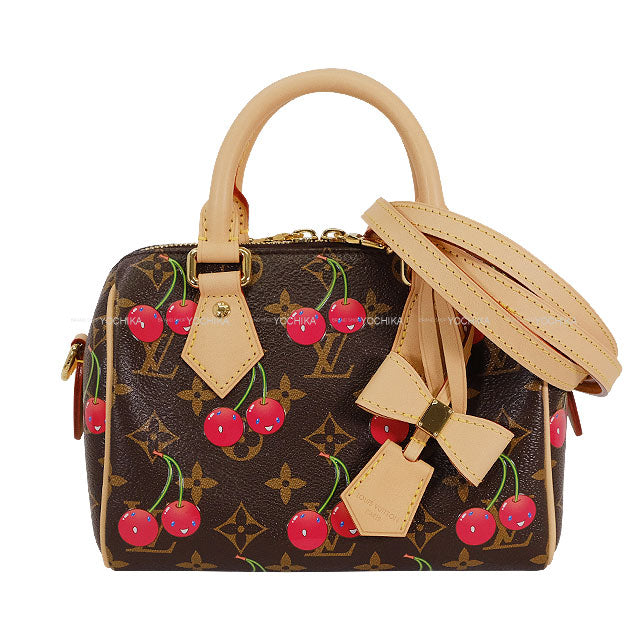 LOUIS VUITTON Shoulder bag LV×TM Takashi Murakami Speedy Bandouliere 20 Brown Monogram Cherry Canvas Gold HW M13094[BRAND NEW][Authentic]