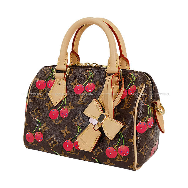 LOUIS VUITTON Shoulder bag LV×TM Takashi Murakami Speedy Bandouliere 20 Brown Monogram Cherry Canvas Gold HW M13094[BRAND NEW][Authentic]