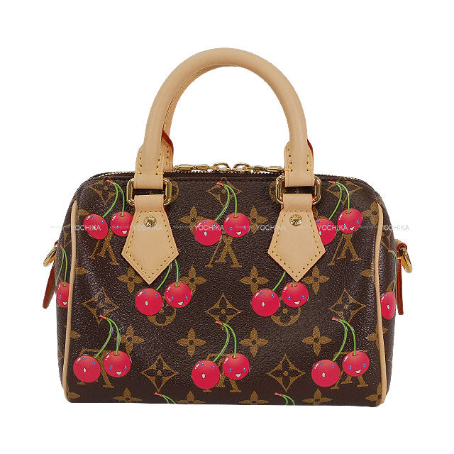 LOUIS VUITTON Shoulder bag LV×TM Takashi Murakami Speedy Bandouliere 20 Brown Monogram Cherry Canvas Gold HW M13094[BRAND NEW][Authentic]