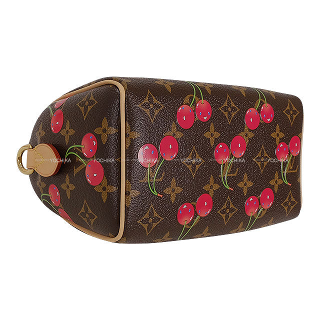 LOUIS VUITTON Shoulder bag LV×TM Takashi Murakami Speedy Bandouliere 20 Brown Monogram Cherry Canvas Gold HW M13094[BRAND NEW][Authentic]