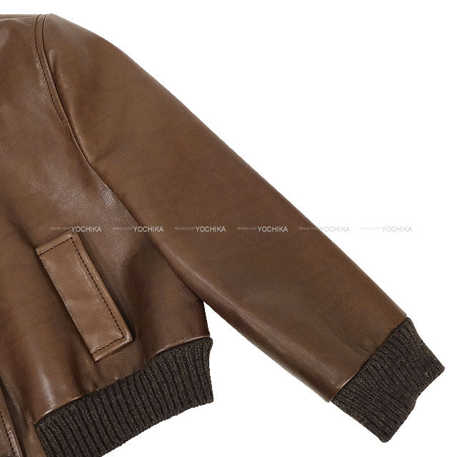 2025AW Miu Miu Leather jacket Cropped Logo Bruciato Leather #40 MPG501_15YZ_F0038[BRAND NEW][Authentic]