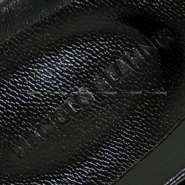 MANOLO BLAHNIK sandals STURLUSHANGI HANGISI Noir (Black) Reyon/Silk #38 Silver HW 31-100-44-010297665.99WSTUSAT010[EXCELLENT][Authentic]