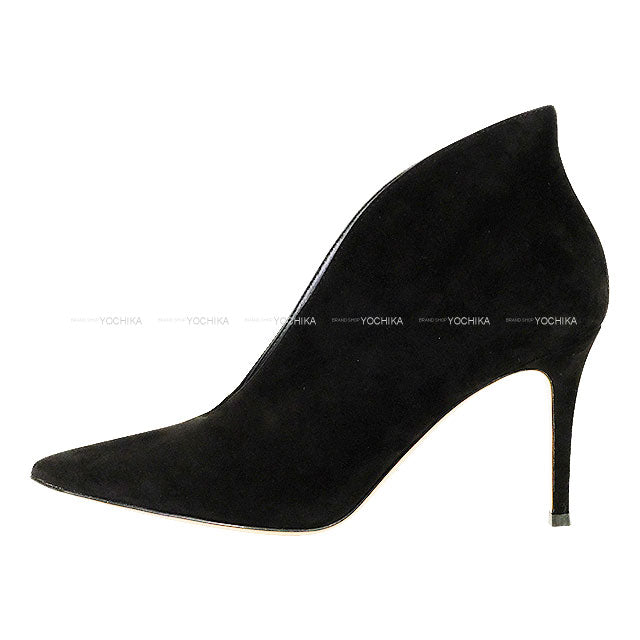 Gianvito Rossi pumps VANIA Noir (Black) Suede #38 G20496[EXCELLENT][Authentic]
