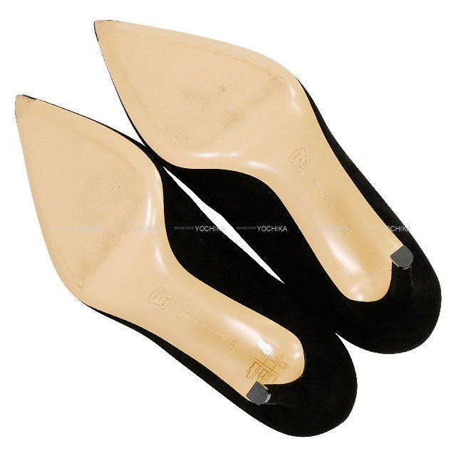 Gianvito Rossi pumps VANIA Noir (Black) Suede #38 G20496[EXCELLENT][Authentic]