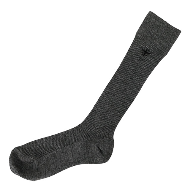Dior Socks with Bee Embroidery rib Grey Cotton[BRAND NEW][Authentic]