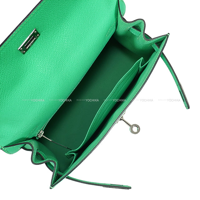 [Pre-loved] HERMES Shoulder bag Kelly25 Sellier Vert comics Veau Epsom Silver HW Stamp B[LIKE NEW][Authentic]
