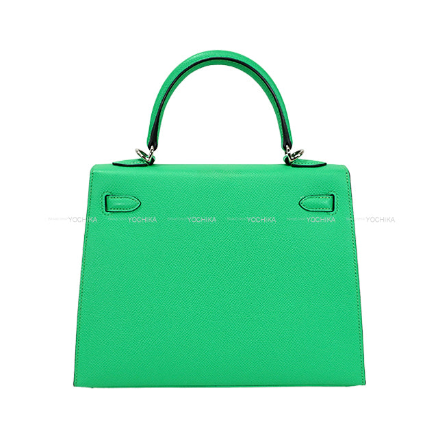 [Pre-loved] HERMES Shoulder bag Kelly25 Sellier Vert comics Veau Epsom Silver HW Stamp B[LIKE NEW][Authentic]