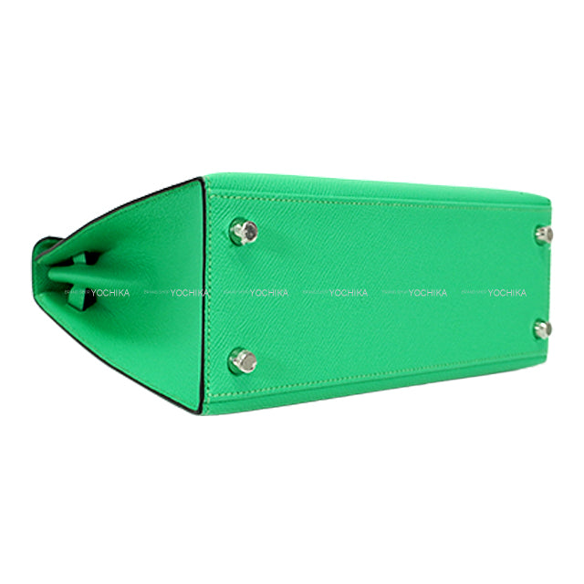 [Pre-loved] HERMES Shoulder bag Kelly25 Sellier Vert comics Veau Epsom Silver HW Stamp B[LIKE NEW][Authentic]