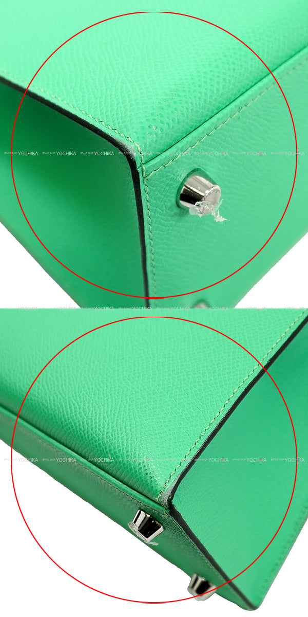[Pre-loved] HERMES Shoulder bag Kelly25 Sellier Vert comics Veau Epsom Silver HW Stamp B[LIKE NEW][Authentic]