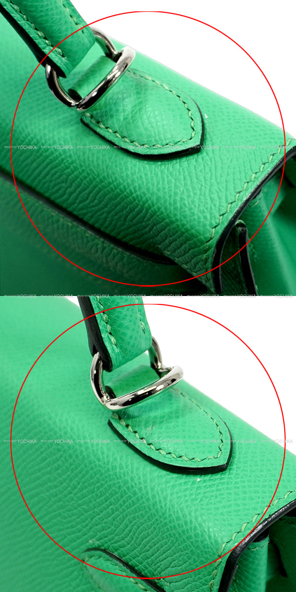 [Pre-loved] HERMES Shoulder bag Kelly25 Sellier Vert comics Veau Epsom Silver HW Stamp B[LIKE NEW][Authentic]