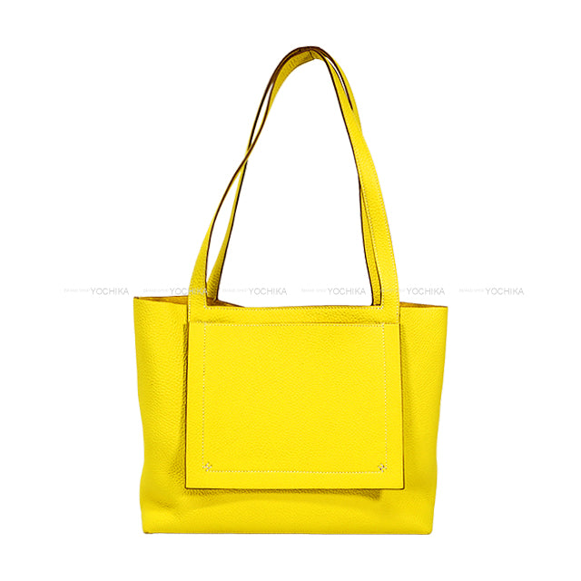 [Pre-loved] HERMES tote bag Cabasellier 31 Lime Taurillon Clemence Stamp Z[LIKE NEW][Authentic]