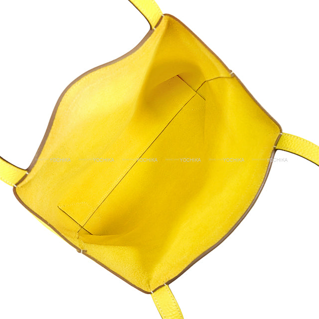 [Pre-loved] HERMES tote bag Cabasellier 31 Lime Taurillon Clemence Stamp Z[LIKE NEW][Authentic]