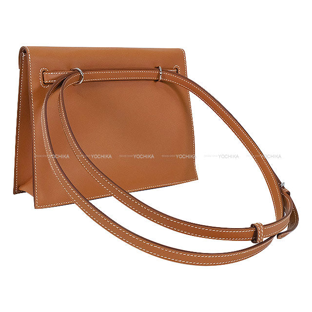 HERMES Shoulder bag Kelly Dance 2 Gold Veau Swift Silver HW Stamp U[EXCELLENT][Authentic]