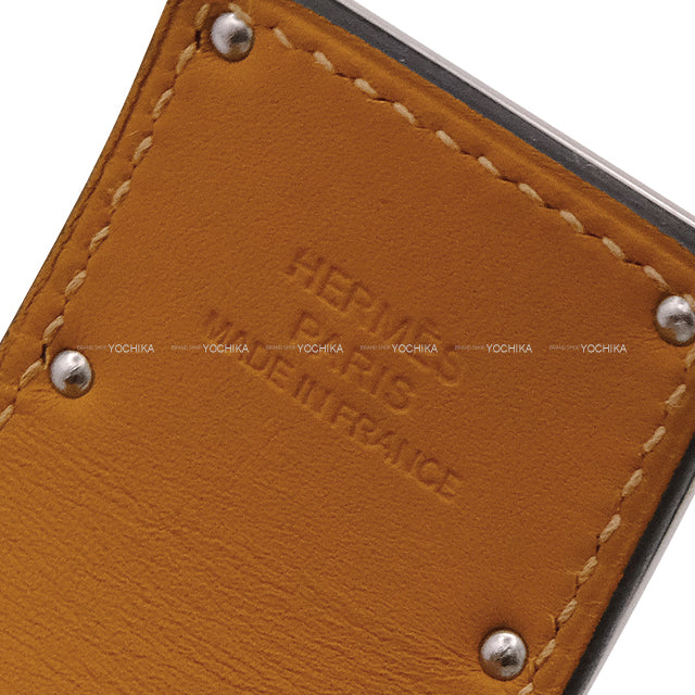 [Pre-loved] HERMES bracelet Kelly Dog Noir (Black) Box Calf Silver HW Stamp T[LIKE NEW][Authentic]