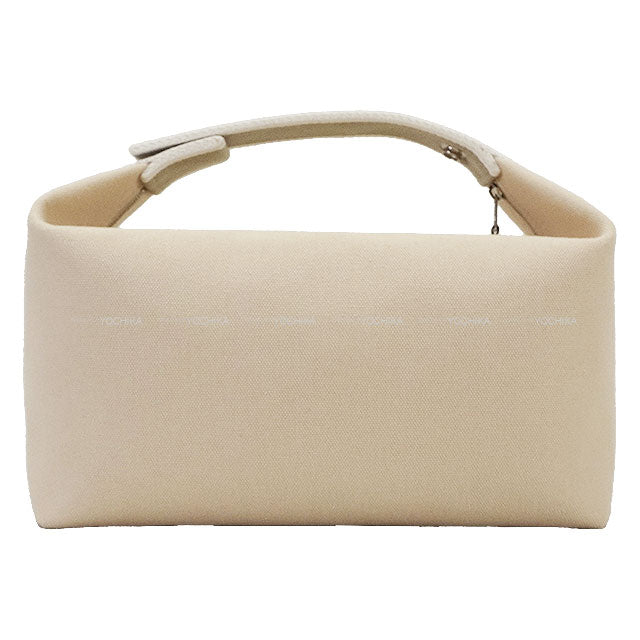 HERMES Handbag Bride a Brac GM Naturel Toile H Silver HW[EXCELLENT][Authentic]