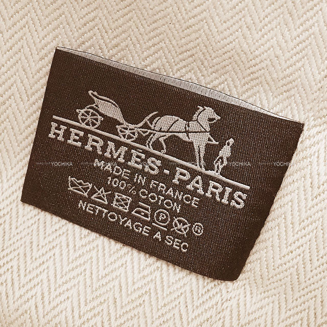 HERMES Handbag Bride a Brac GM Naturel Toile H Silver HW[EXCELLENT][Authentic]