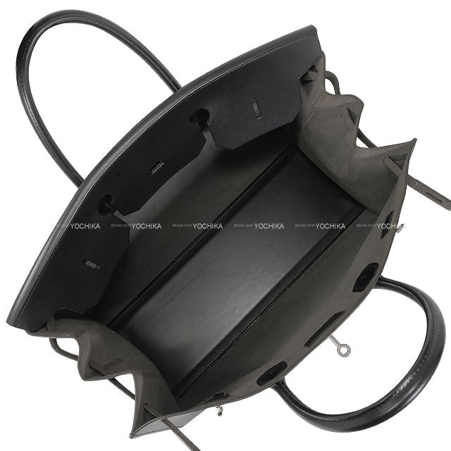 [Pre-loved] HERMES Handbag Birkin40 Sellier Noir (Black) Vache Hunter Silver HW Stamp T[LIKE NEW][Authentic]