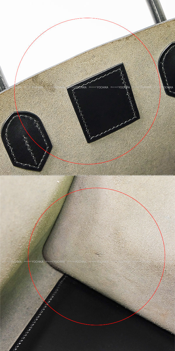 [Pre-loved] HERMES Handbag Birkin40 Sellier Noir (Black) Vache Hunter Silver HW Stamp T[LIKE NEW][Authentic]