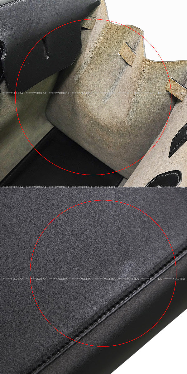 [Pre-loved] HERMES Handbag Birkin40 Sellier Noir (Black) Vache Hunter Silver HW Stamp T[LIKE NEW][Authentic]