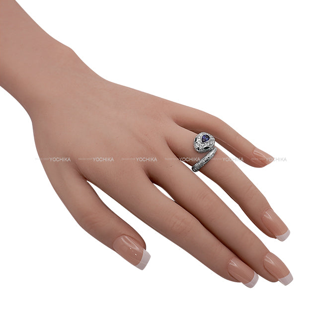 BVLGARI ring Serpenti Seduttori Sapphire 0.47ct/Emerald 0.08ct/Diamond 1.19ct/K18WG #51 355340[EXCELLENT][Authentic]