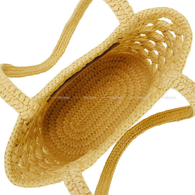 PRADA tote bag Crochet Mini raffia Naturel Viscose 1BG494[EXCELLENT][Authentic]