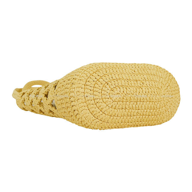 PRADA tote bag Crochet Mini Naturel Viscose 1BG494[EXCELLENT][Authentic]