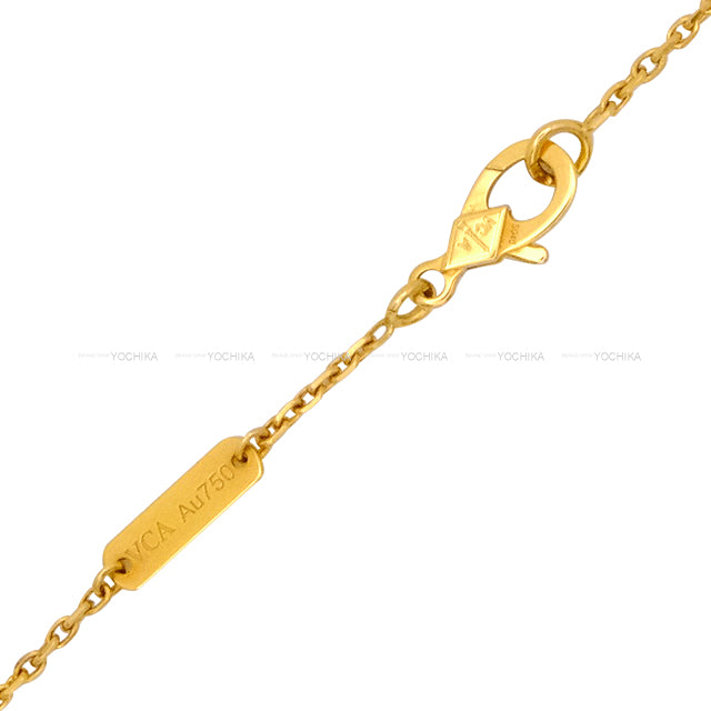 [Pre-loved] Van Cleef & Arpels necklace Vintage Alhambra Pendant Brown K18YG/Tiger's Eye VCARD38600[LIKE NEW][Authentic]