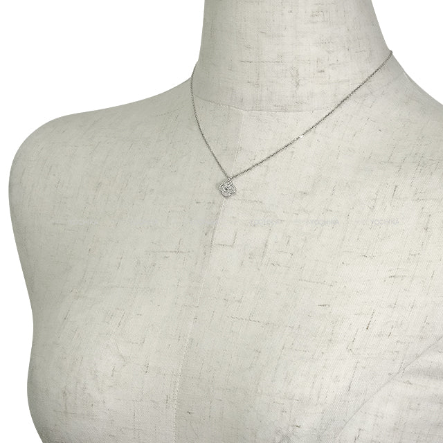 [Pre-loved] Van Cleef & Arpels necklace Sweet Alhambra Pendant White Gold K18WG/Diamond[LIKE NEW][Authentic]