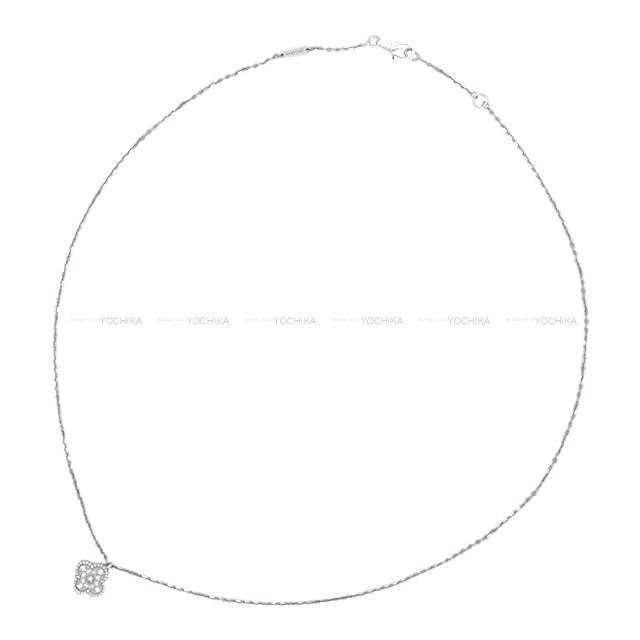 [Pre-loved] Van Cleef & Arpels necklace Sweet Alhambra Pendant White Gold K18WG/Diamond[LIKE NEW][Authentic]