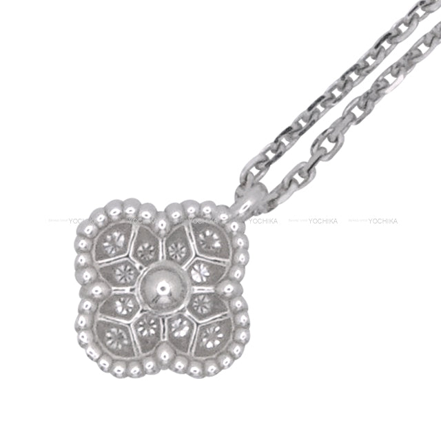 [Pre-loved] Van Cleef & Arpels necklace Sweet Alhambra Pendant White Gold K18WG/Diamond[LIKE NEW][Authentic]