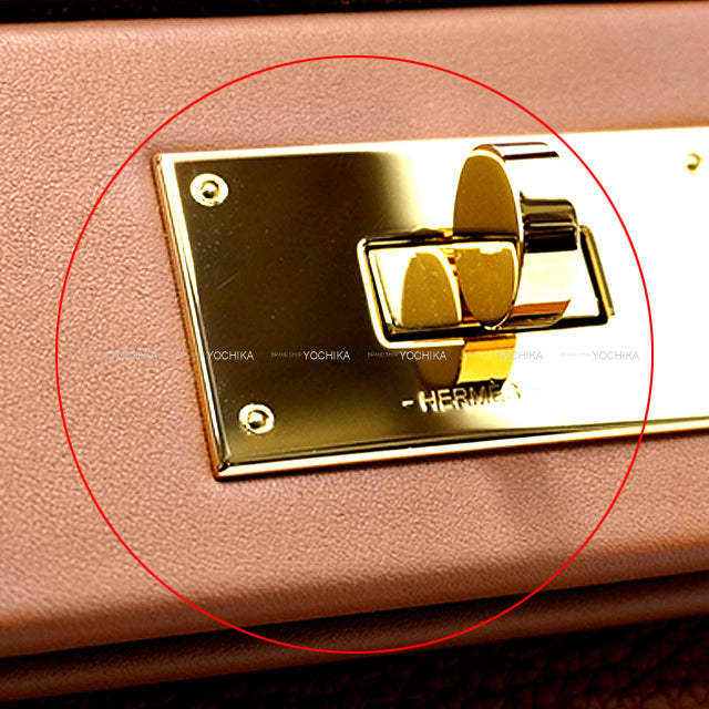 HERMES Shoulder bag Sac 24/24 29 Gold Veau Togo/Veau Swift Gold HW Stamp B[EXCELLENT][Authentic]