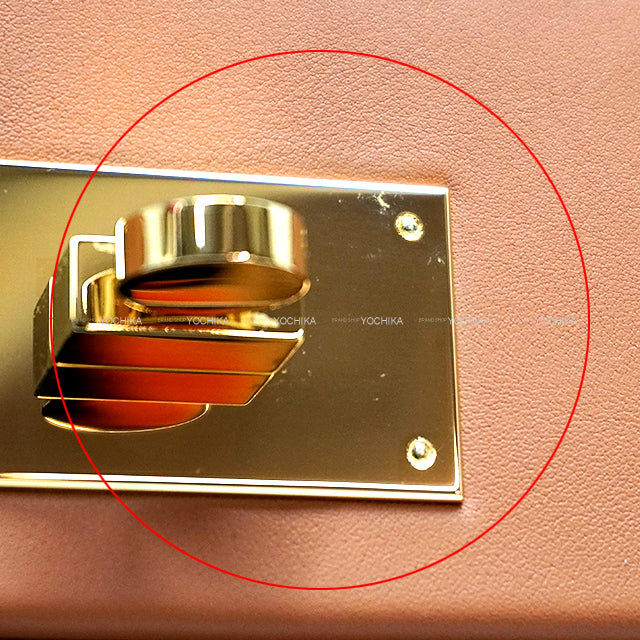 HERMES Shoulder bag Sac 24/24 29 Gold Veau Togo/Veau Swift Gold HW Stamp B[EXCELLENT][Authentic]