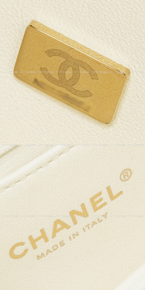 [Pre-loved] CHANEL Shoulder bag BOY CHANEL 20 Matelasse Chain Blanc (White) Graind Calf(Caviarskin) Antique Gold HW A67085[USED A][Authentic]